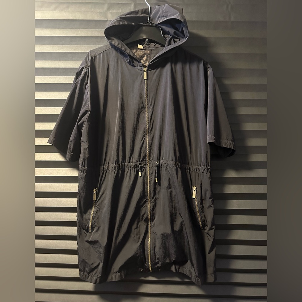 Michael Kors black Hooded Windbreaker
